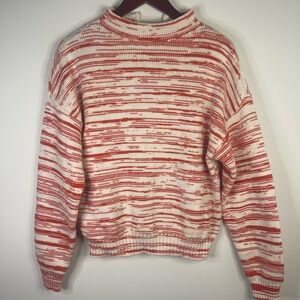 Nine West Orange and White Knit‎ Sweater